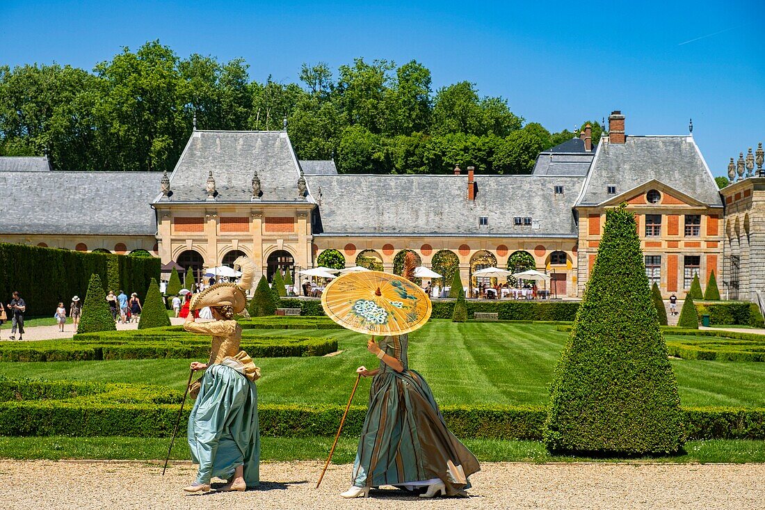 Frankreich, Seine et Marne, Maincy, das Schloss von Vaux-le-Vicomte, 15. Tag des Grand Siecle : Kostümtag des 17.