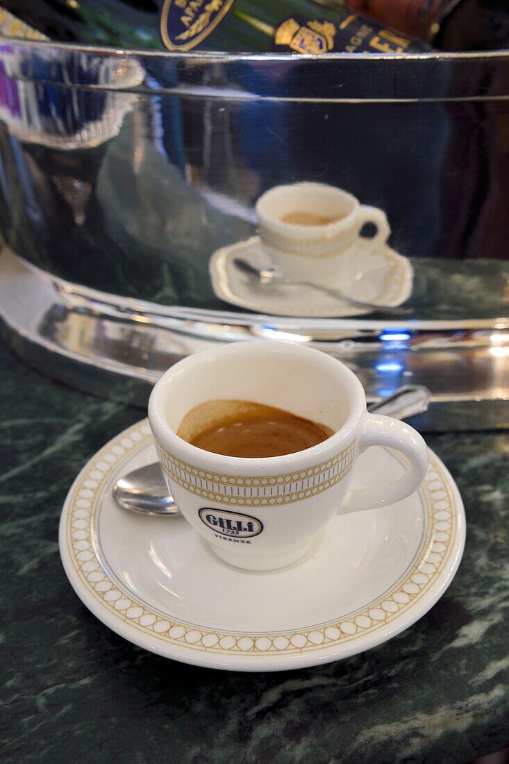 Italien, Toskana, Florenz, von der UNESCO zum Weltkulturerbe erklärt, Café Gilli auf der Piazza della Repubblica