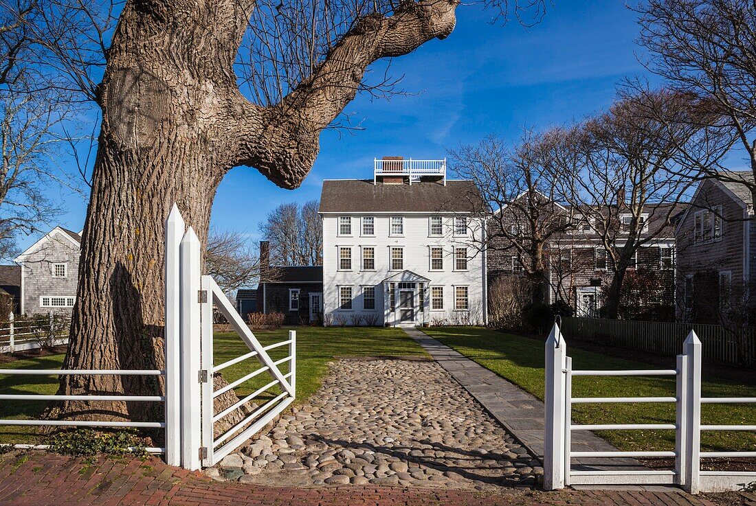 United States, New England, Massachusetts, Nantucket Island, Nantucket, historic house detail