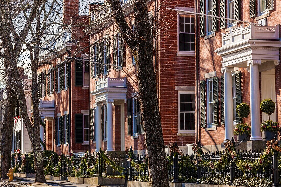 United States, New England, Massachusetts, Nantucket Island, Nantucket, Main Street, historic house detail