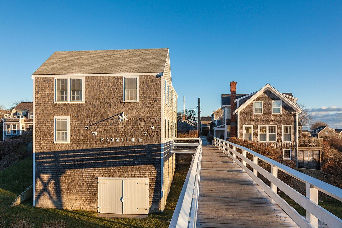 United States, New England, Massachusetts, Nantucket Island, Siasconset, village cottages