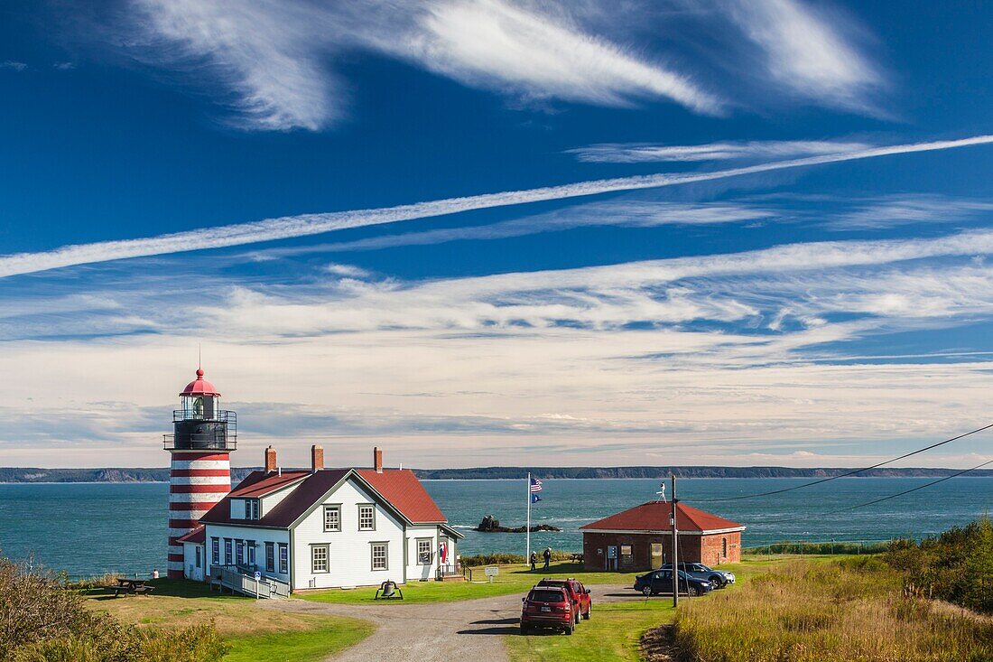 United States, Maine, Lubec, West Quoddy Head Llight lighthouse