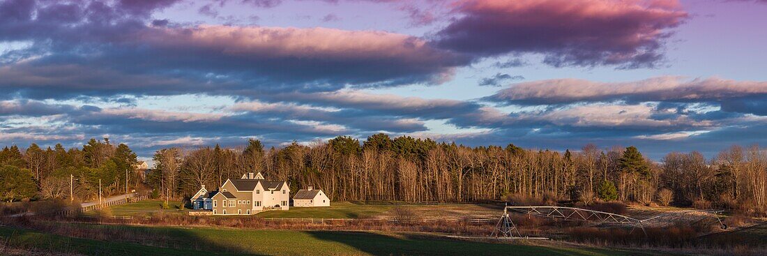 United States, Maine, Cape Elizabeth, small farm, springtime