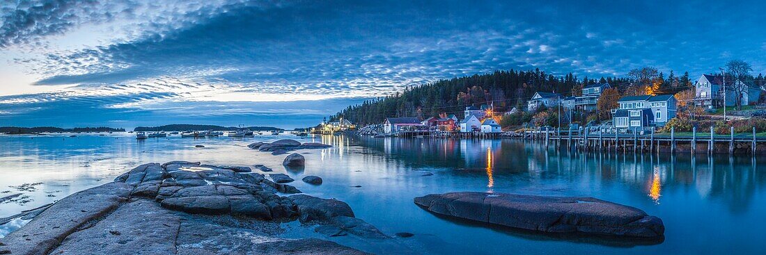 United States, Maine, Stonington, Stonington Harbor, dawn