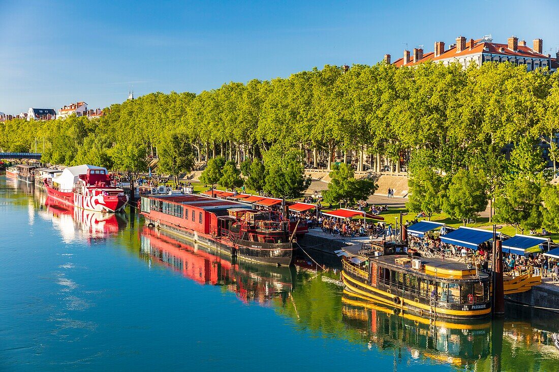 France, Rhone, Lyon, the banks of the Rhone, Serbie quay