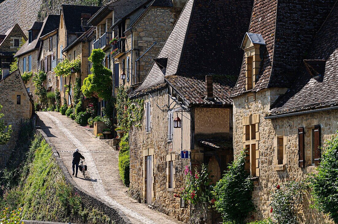 Frankreich, Dordogne, Beynac et Cazenac, mittelalterliches Dorf