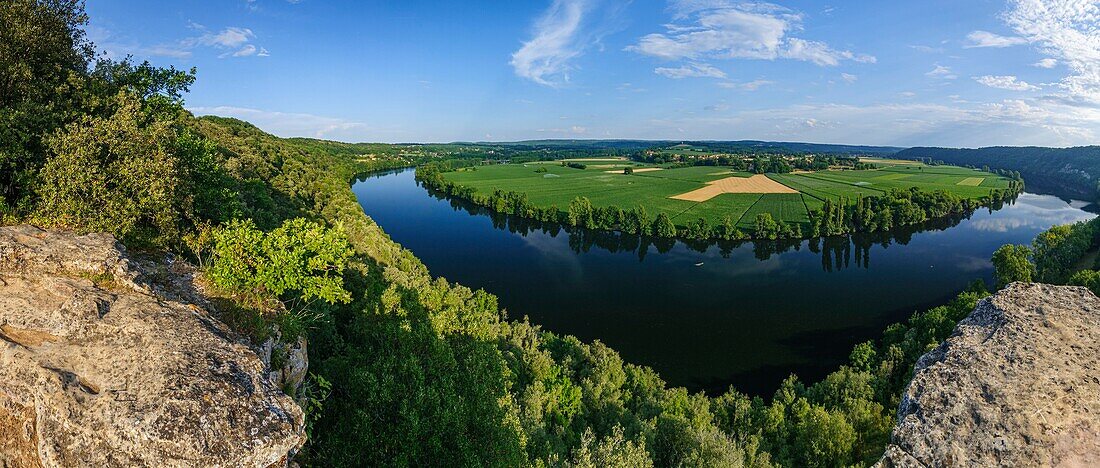 Frankreich, Dordogne, Mäander von Tremolat an der Dordogne