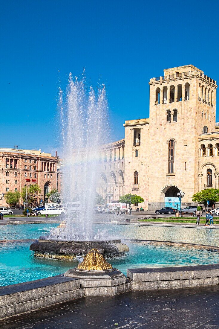 Armenia, Yerevan, Republic square, building housing several ministries