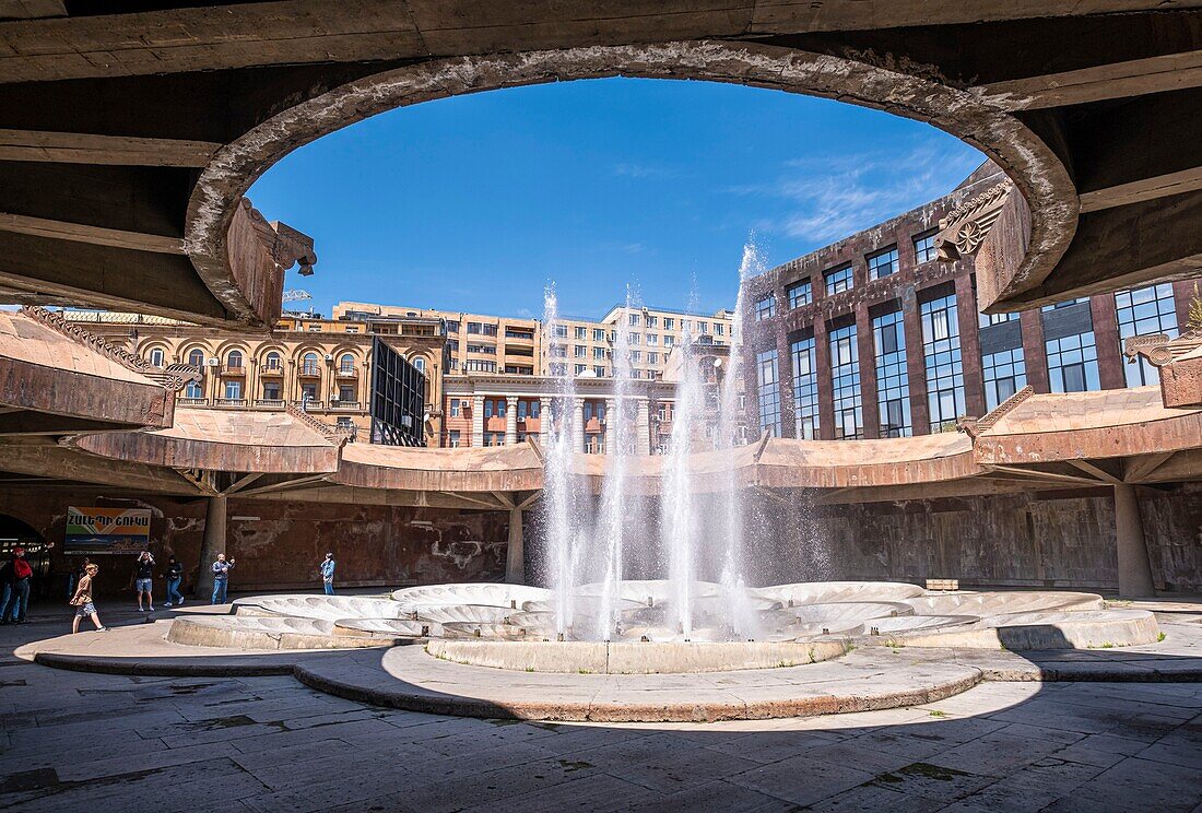 Armenia, Yerevan, fountain of Republic Square metro station