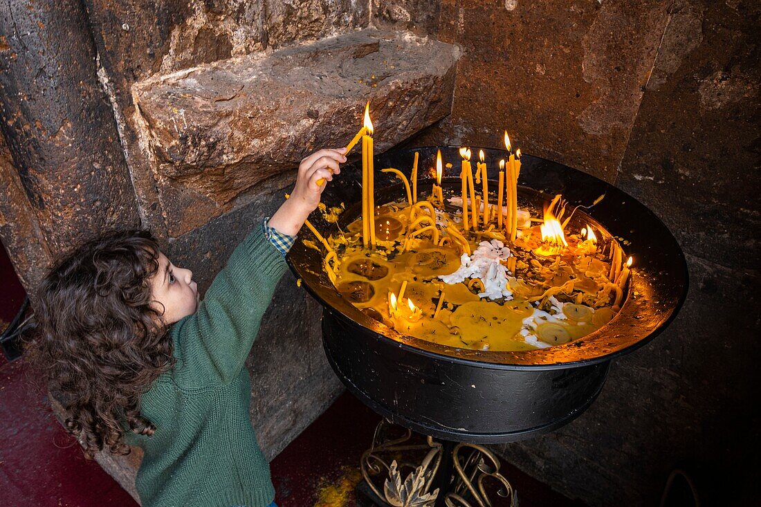 Armenien, Eriwan, die Katoghike-Kirche, eine kleine Kirche aus dem 13. Jahrhundert, eine der ältesten Kirchen der Stadt, heute in die Sainte-Anne-Kirche integriert