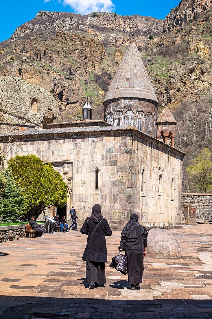 Armenien, Region Kotayk, Geghard, mittelalterliches Kloster Geghard, von der UNESCO zum Weltkulturerbe erklärt