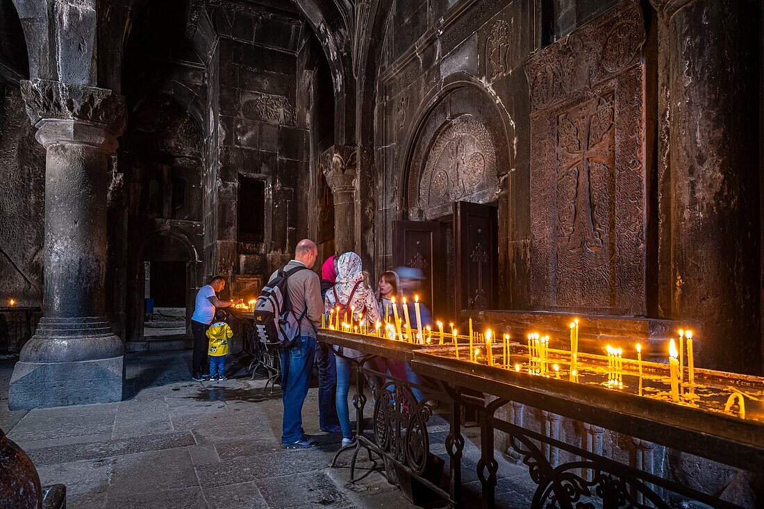 Armenien, Region Kotayk, Geghard, mittelalterliches Kloster Geghard, von der UNESCO zum Weltkulturerbe erklärt