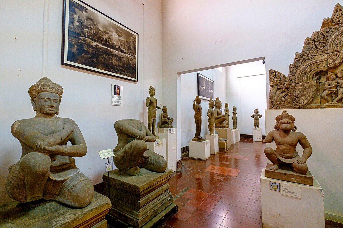 Cambodia, Phnom Penh, National museum in classical khmer style, build by french in 1917