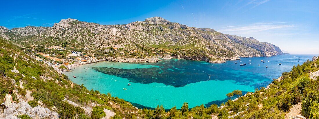 France, Bouches du Rhone, National Park of Calanques, Marseille, the calanque of Sormiou