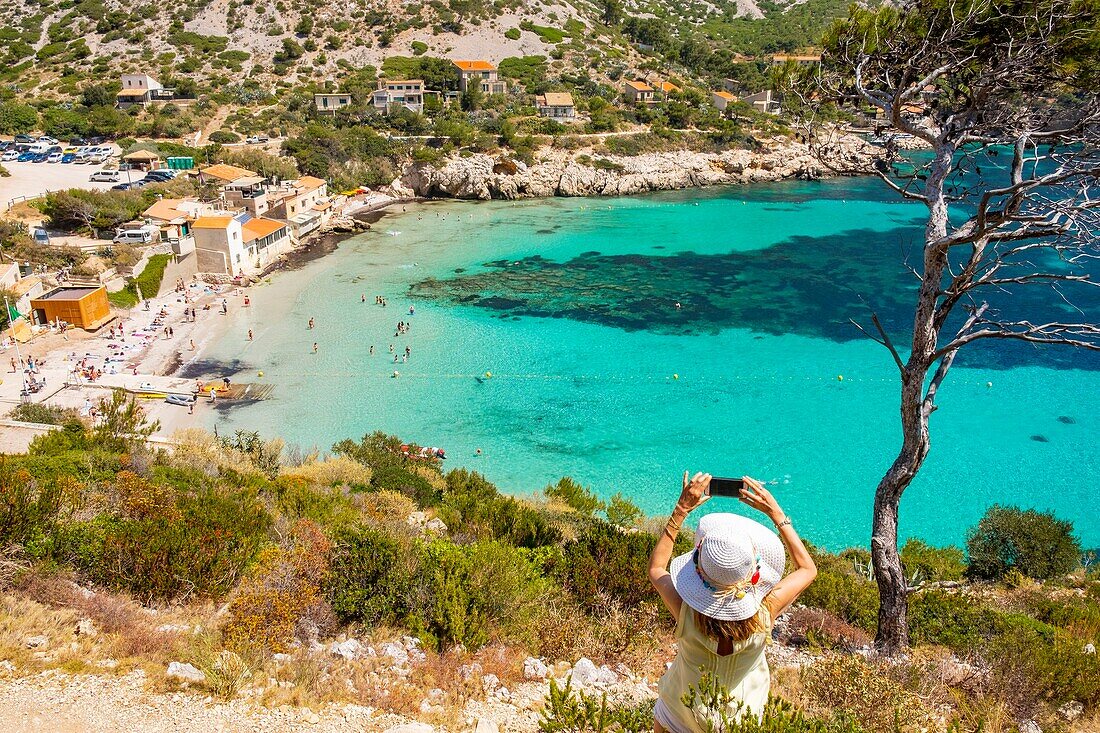 France, Bouches du Rhone, National Park of Calanques, Marseille, the calanque of Sormiou