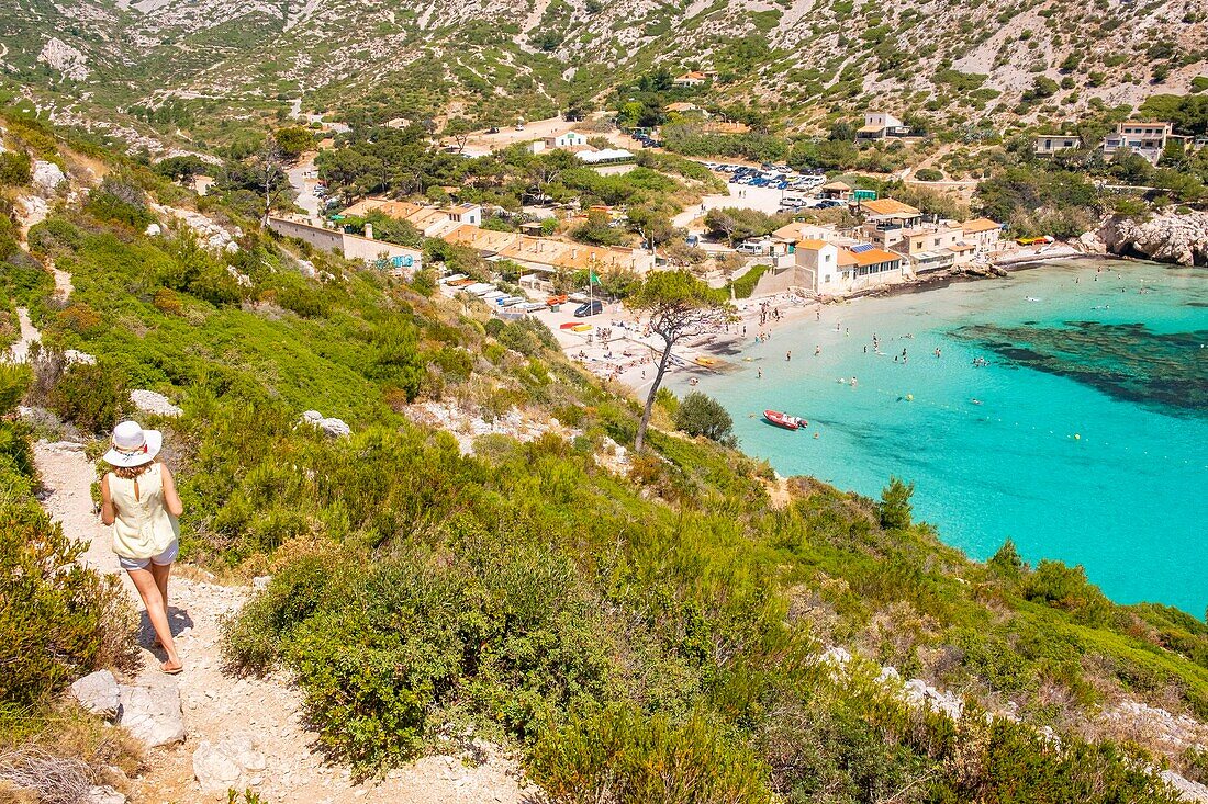 France, Bouches du Rhone, National Park of Calanques, Marseille, the calanque of Sormiou