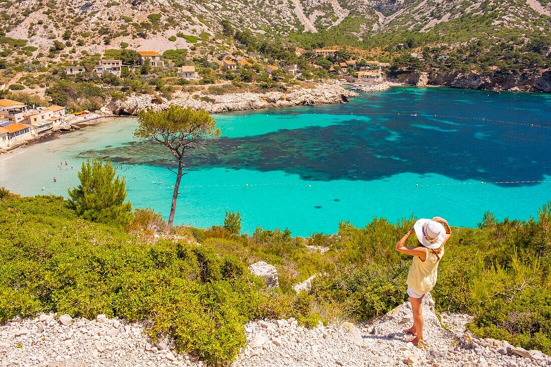 France, Bouches du Rhone, National Park of Calanques, Marseille, the calanque of Sormiou