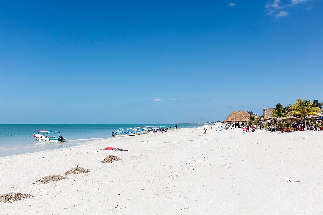 Mexiko, Bundesstaat Yucatan, Celestun, der Strand