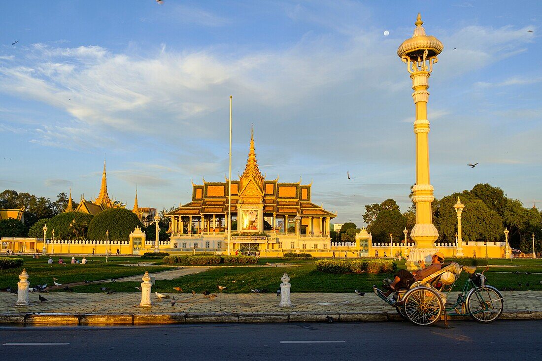 Kambodscha, Phnom Penh, der Königspalast, Residenz des Königs von Kambodscha, erbaut 1860