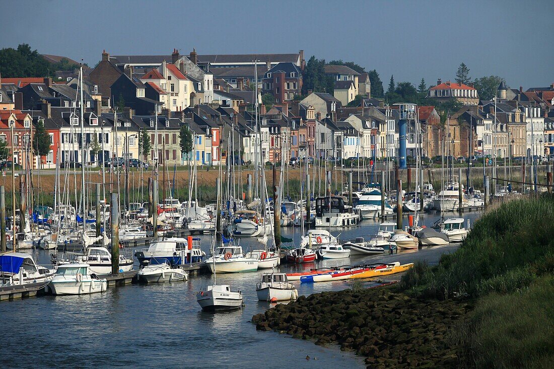 France, Somme, Saint Valery en Somme, Port on the Somme of St Valery in Somme