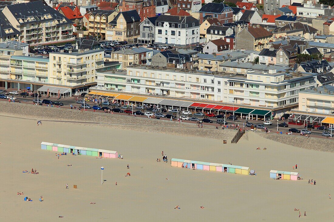 France, Pas de Calais, Berck sur Mer, in aerial view