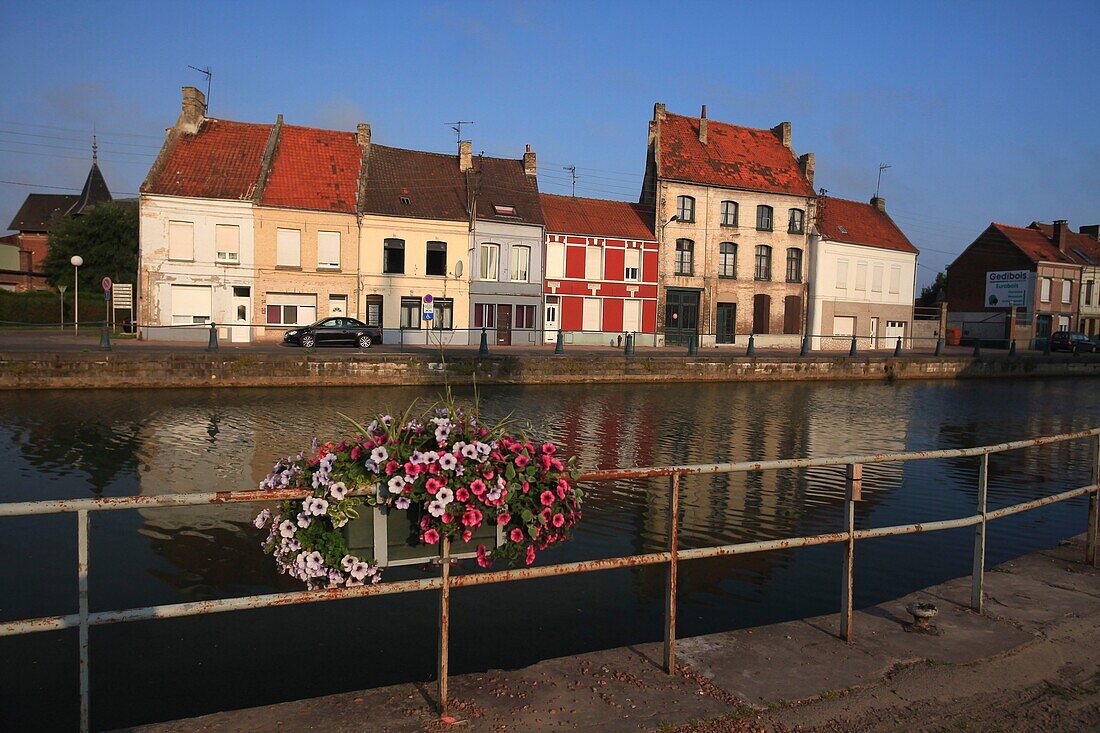 Frankreich, Pas de Calais, Saint Omer, Faubourg du Haut Pont in Saint Omer