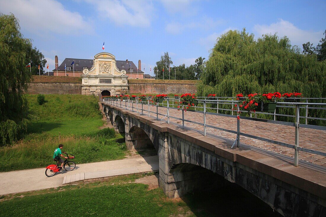 France, Nord, Lille, citadel, bridge and Royal Gate