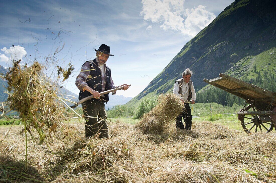 Frankreich, Savoyen, Haute Maurienne, Bessans, Fest der Ernte und des traditionellen Handwerks