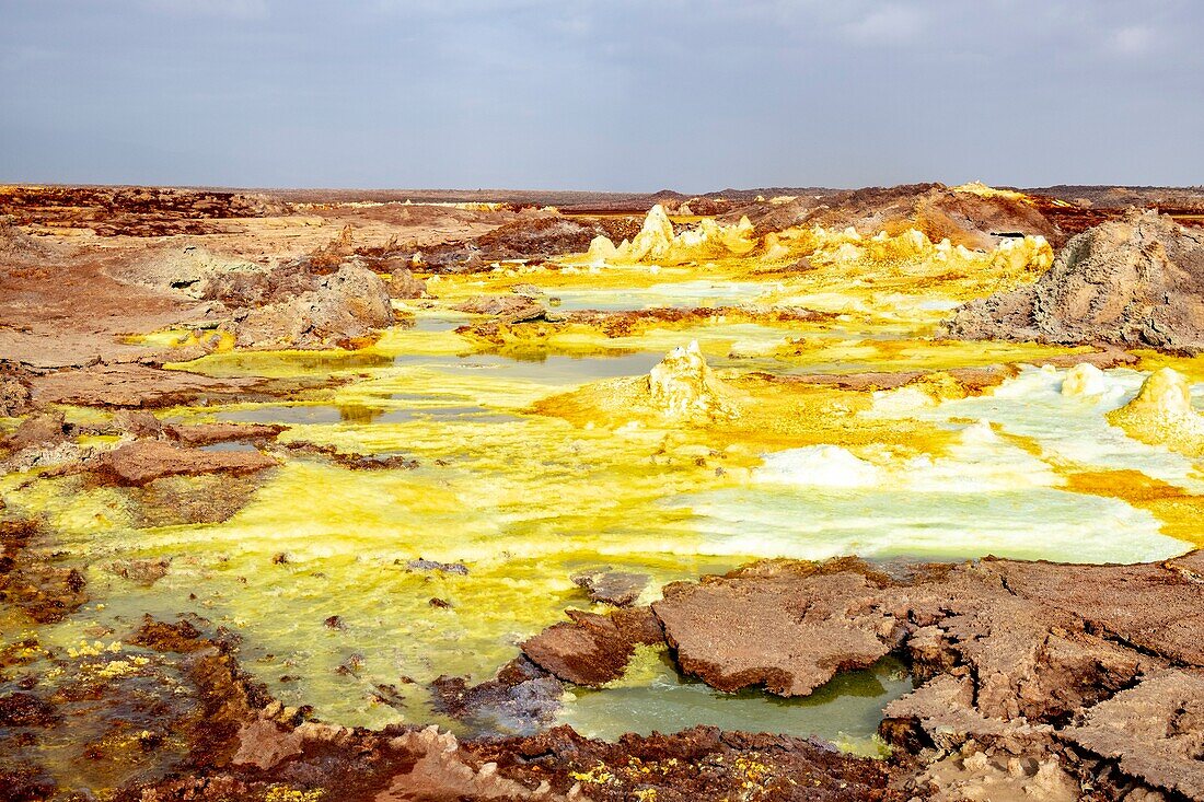 Äthiopien, Afar-Regionalstaat, Danakil-Senke, Dallol-Vulkan