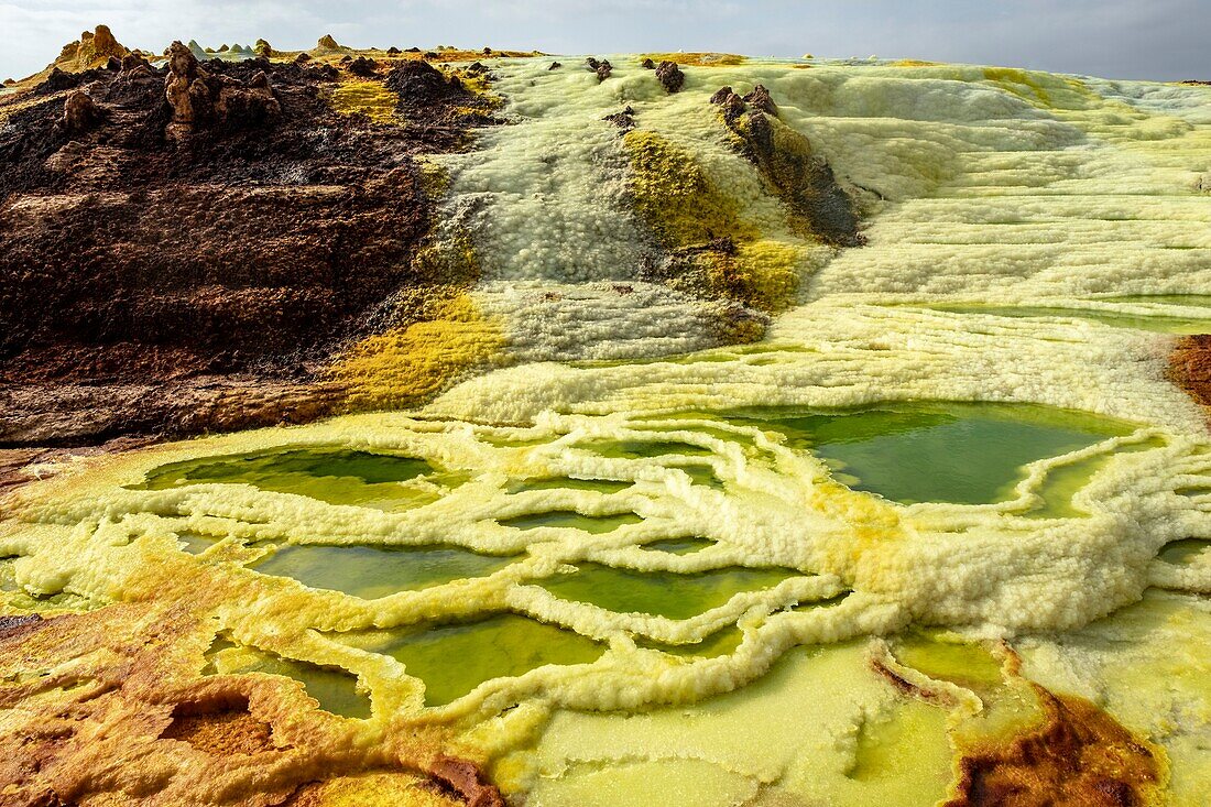 Äthiopien, Afar-Regionalstaat, Danakil-Senke, Dallol-Vulkan