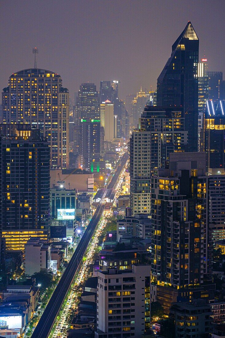 Thailand, Bangkok, roof top Octave bar and cityview