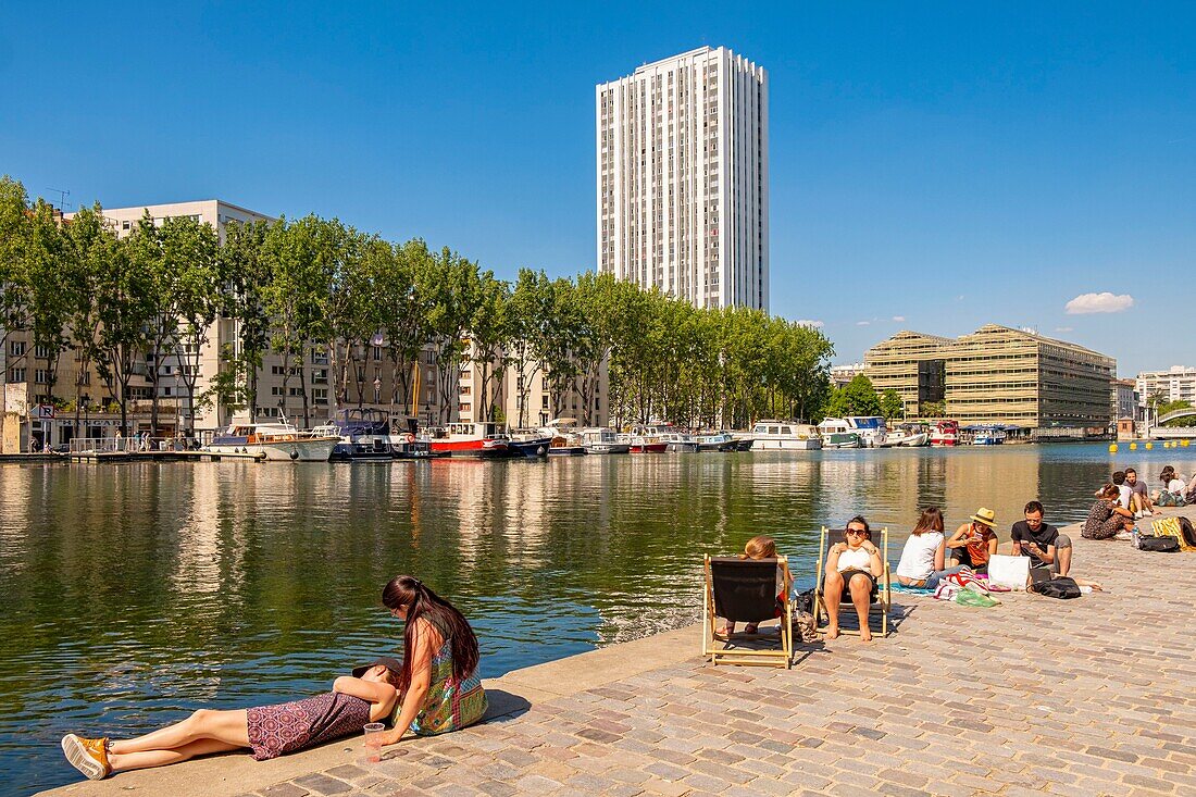 Frankreich, Paris, Stalingrad, das Bassin de la Villette