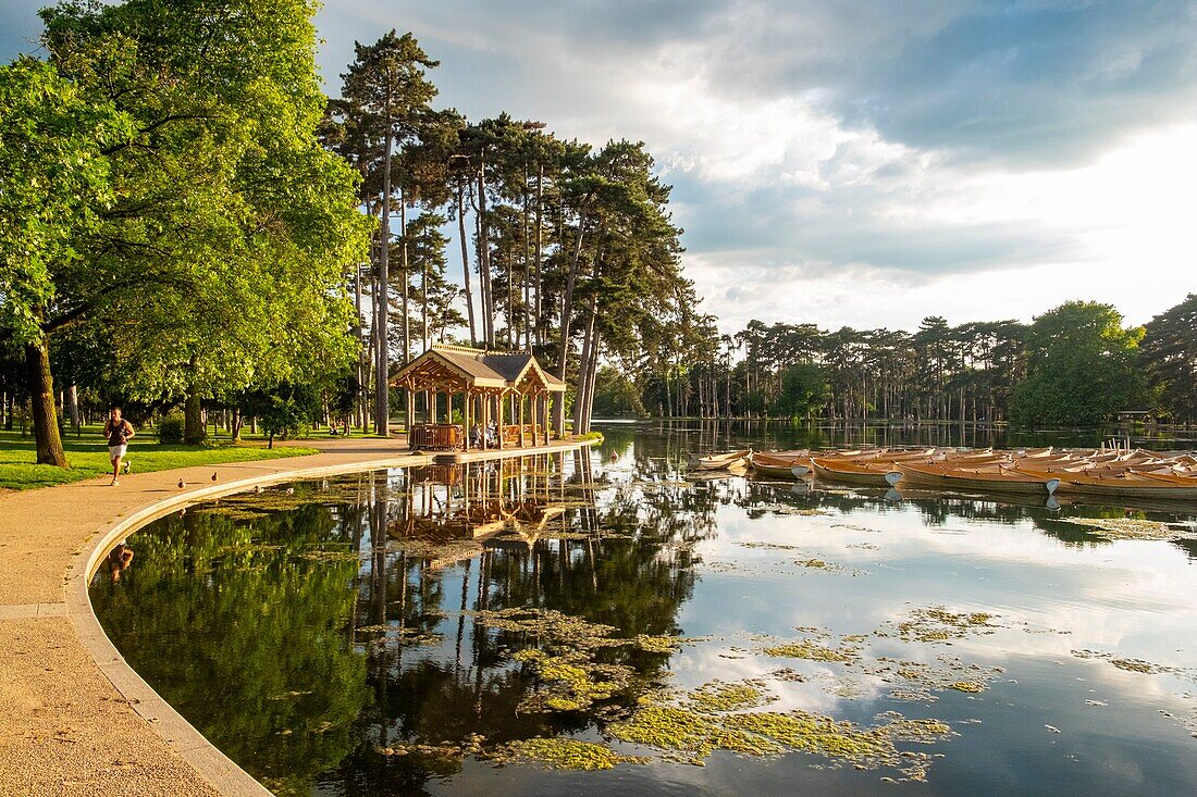 Frankreich, Paris, Bois de Boulogne, Oberer See