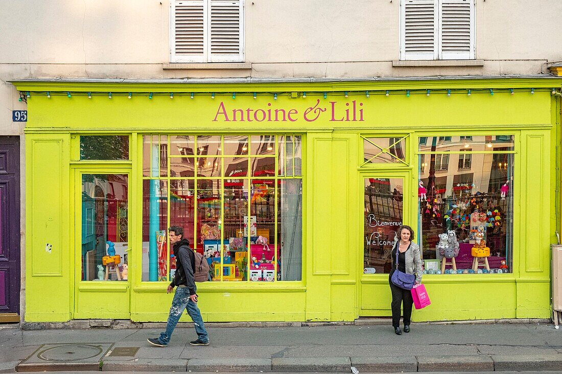 France, Paris, the Canal Saint Martin, the Antoine and Lili shop