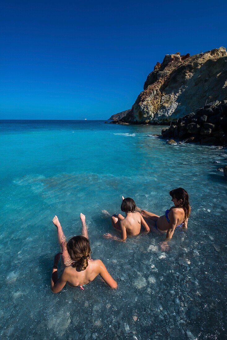 Italien, Sizilien, Äolische Inseln, die zum UNESCO-Welterbe gehören, Vulcano, Strand Nolegio