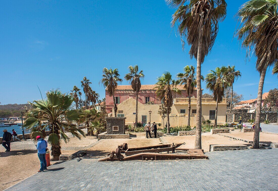 Senegal, Dakar, Insel Goree, UNESCO-Weltkulturerbe, Platz Fort Estrees