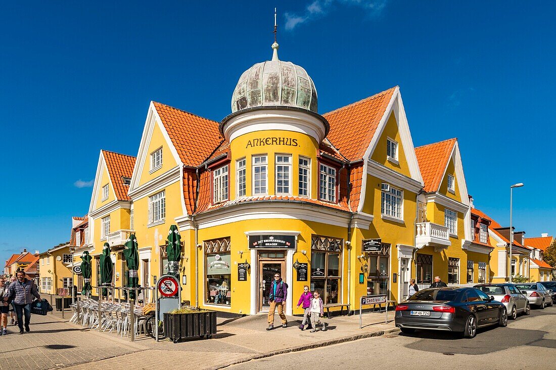 Denmark, Jutland, Skagen, downtown restaurant