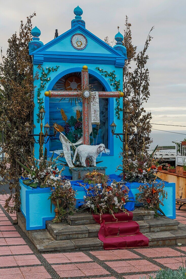 Spain, Canary Islands, La Palma, detail of a Catholic ex-voto