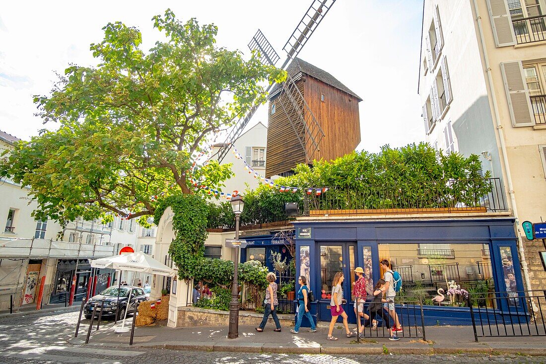 France, Paris, Butte Montmartre, Le Moulin de la Galette restaurant