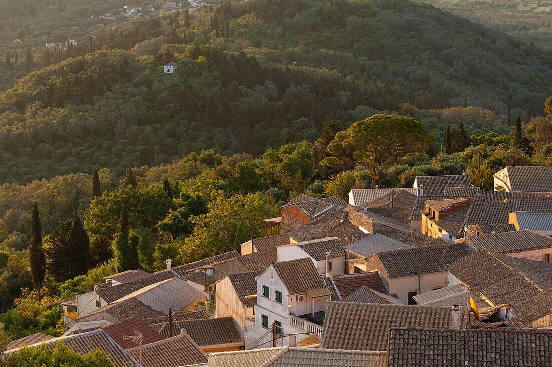 Greece, Ionian Islands, Corfu, the village of Chlomos