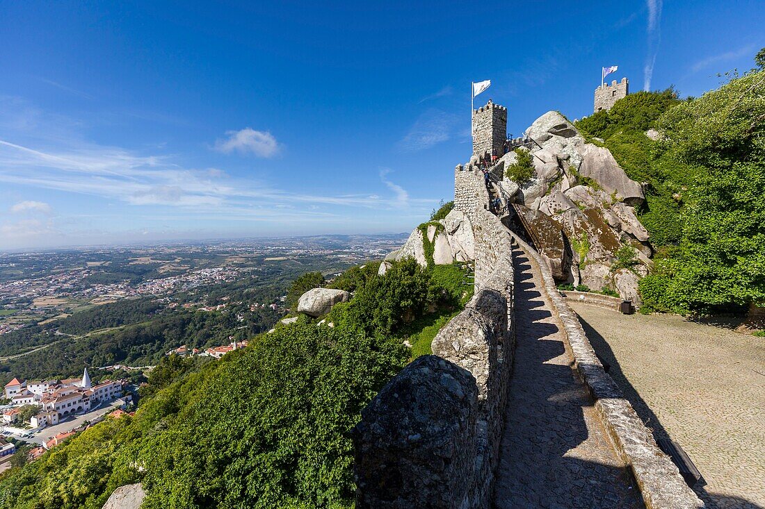 Portugal, Sintra, The castle of the Moors (Castelo dos Mouros)