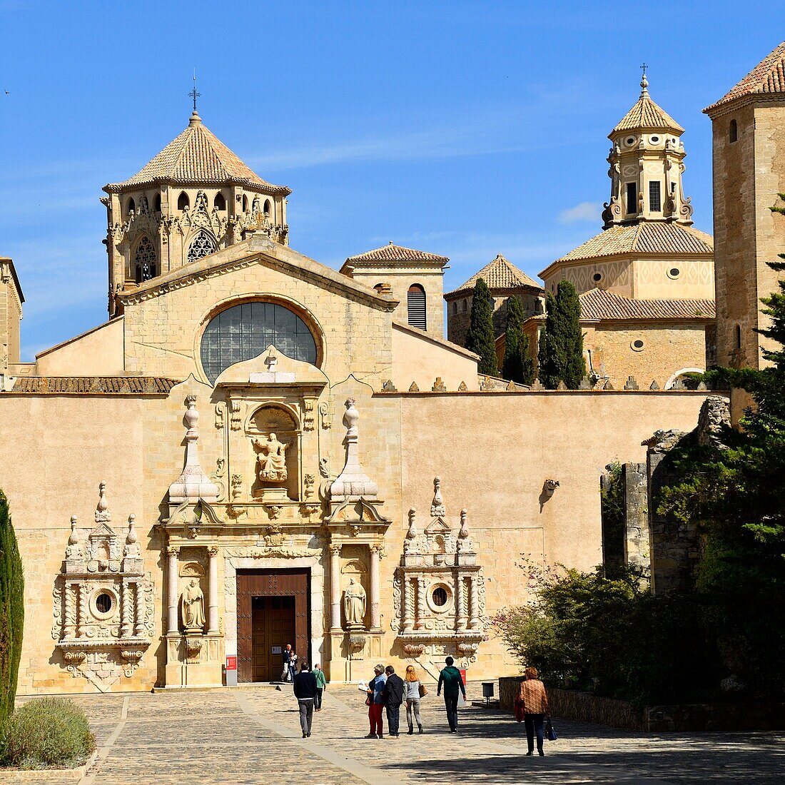 Spain, Catalonia, Tarragona Province, Conca de Barbera comarca, Vimbodi, La ruta del Cister, Monastery Santa Maria de Poblet, listed as World Heritage by UNESCO