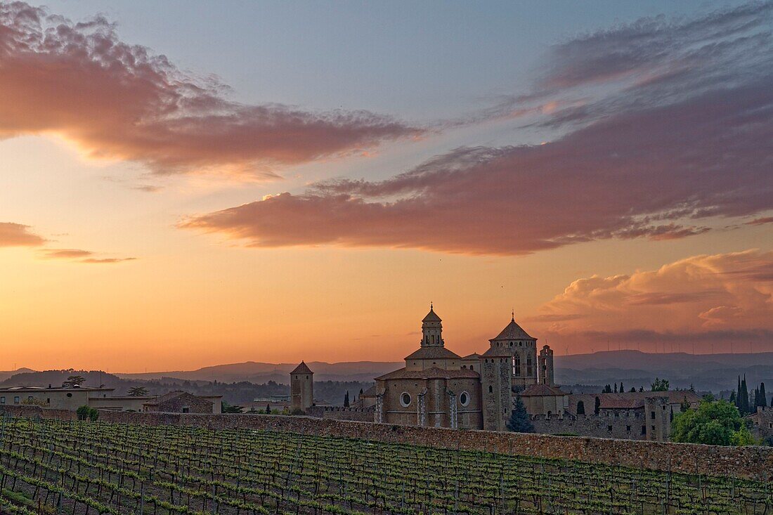 Spain, Catalonia, Tarragona Province, Conca de Barbera comarca, Vimbodi, La ruta del Cister, Monastery Santa Maria de Poblet, listed as World Heritage by UNESCO