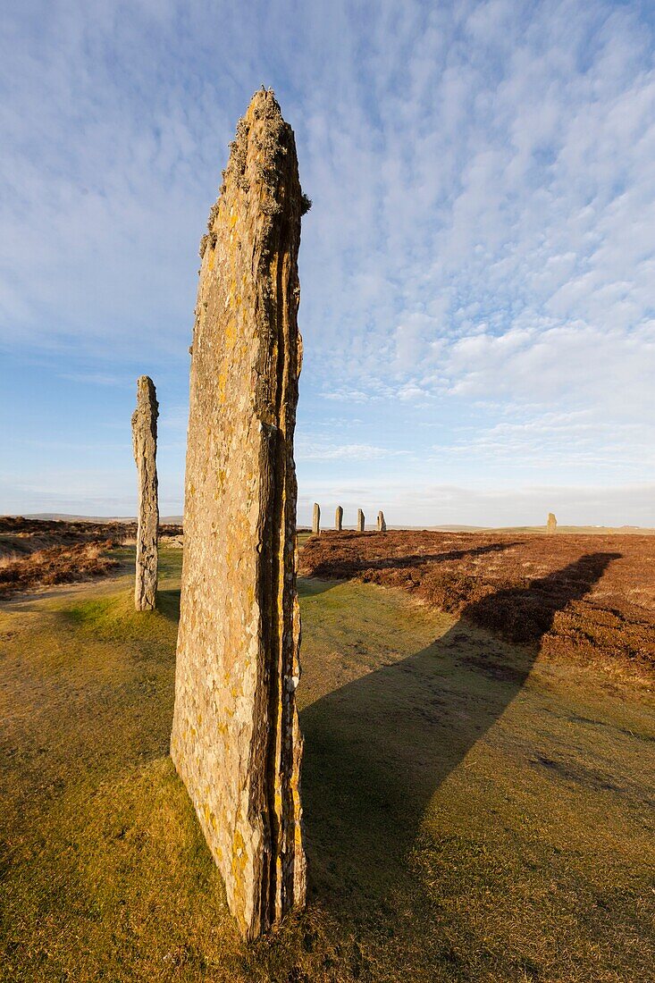 United Kingdom, Scotland, Orkney Islands, Mainland, Ring of Brodgar, Heart of Neolithic Orkney, listed a World Heritage Site by UNESCO