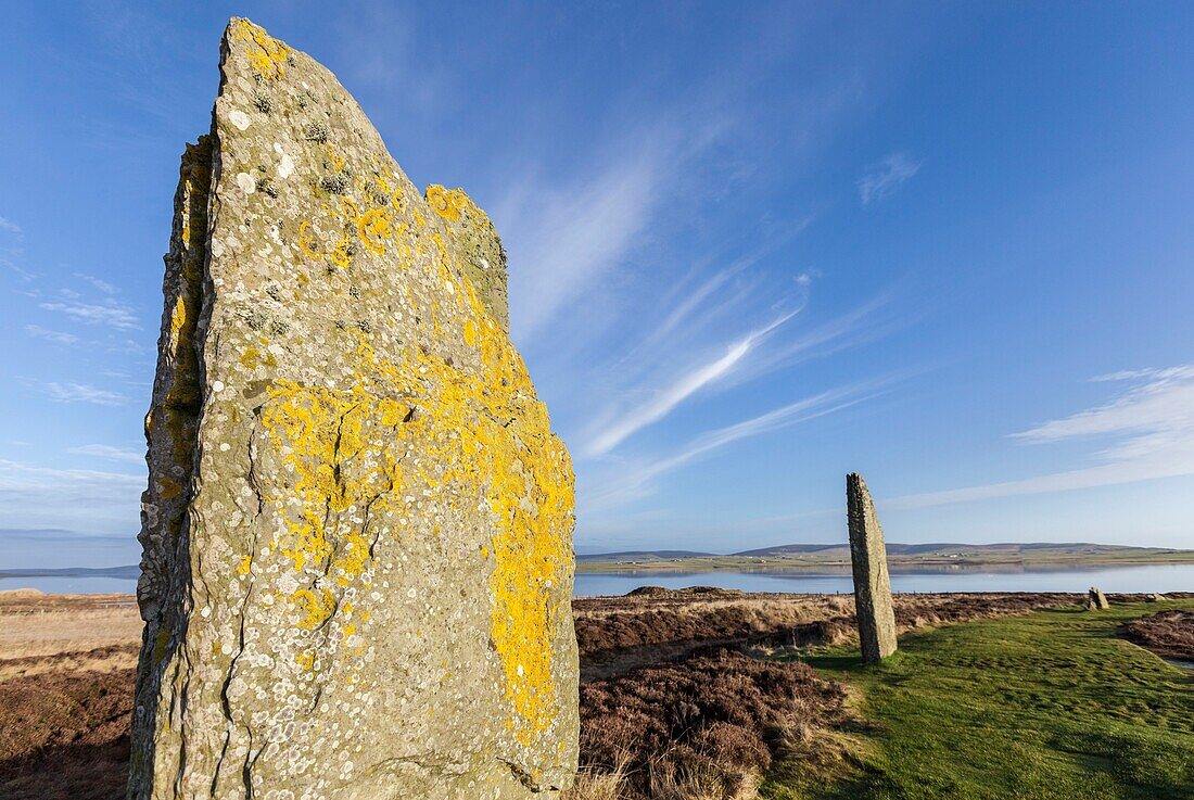 United Kingdom, Scotland, Orkney Islands, Mainland, Ring of Brodgar, Heart of Neolithic Orkney, listed a World Heritage Site by UNESCO