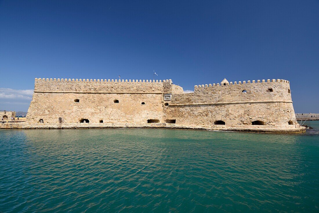 Greece, Crete, Heraklion, fortress of Heraklion called fortress of Koules which is a Venetian building dating from 1523