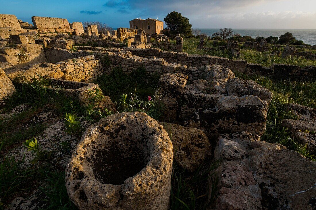 Italien, Sizilien, Castelvetrano, antike Stadt Selinonte, gegründet von megarischen Griechen im 7. Jahrhundert v. Chr., Akropolis