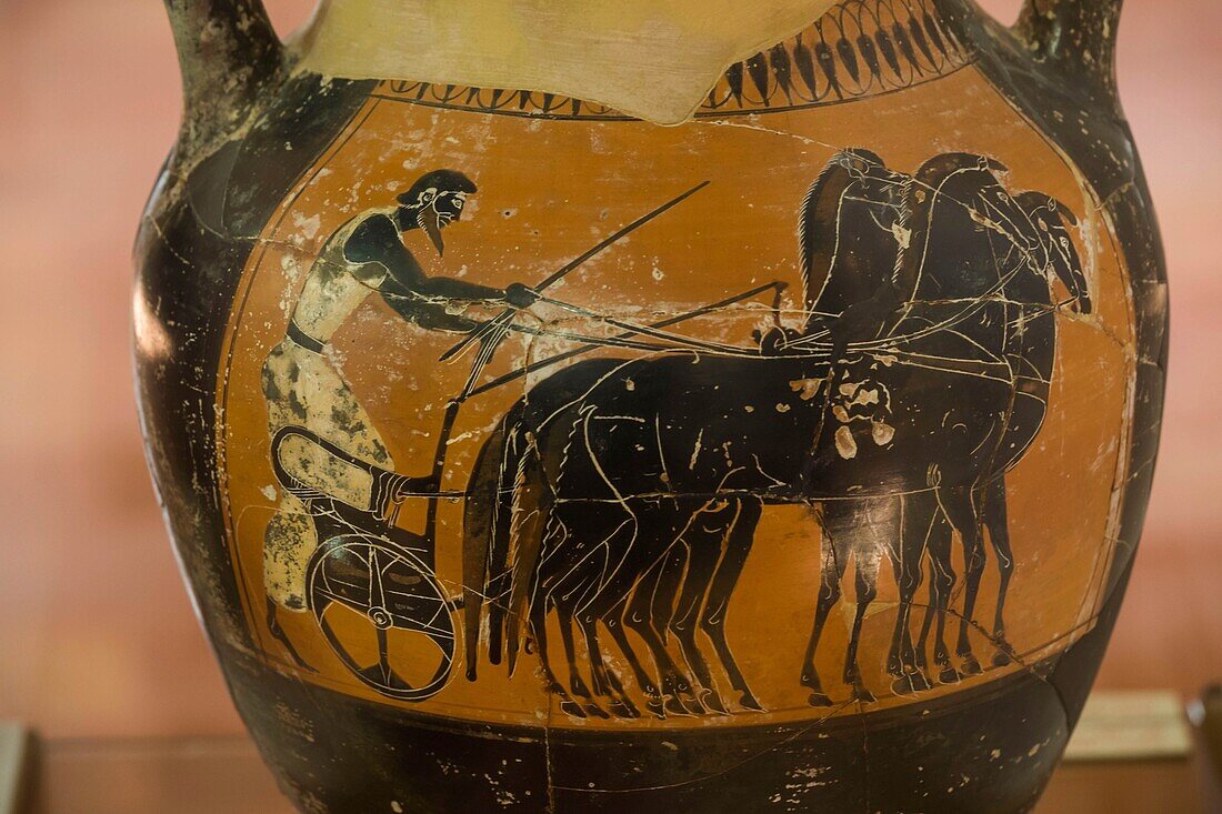 Italy, Sicily, Agrigente, San Nicola archeological museum, above the Valley of the Temples