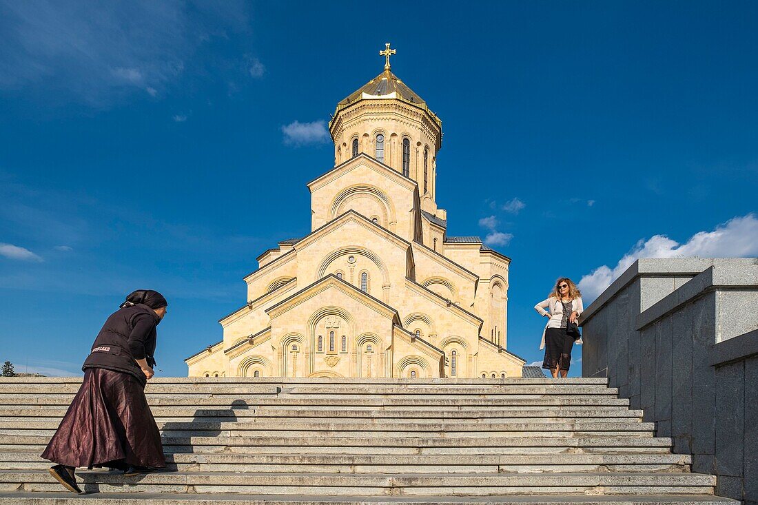 Georgia, Tbilisi, Avlabari district, Holy Trinity Cathedral (or Tsminda Sameba)