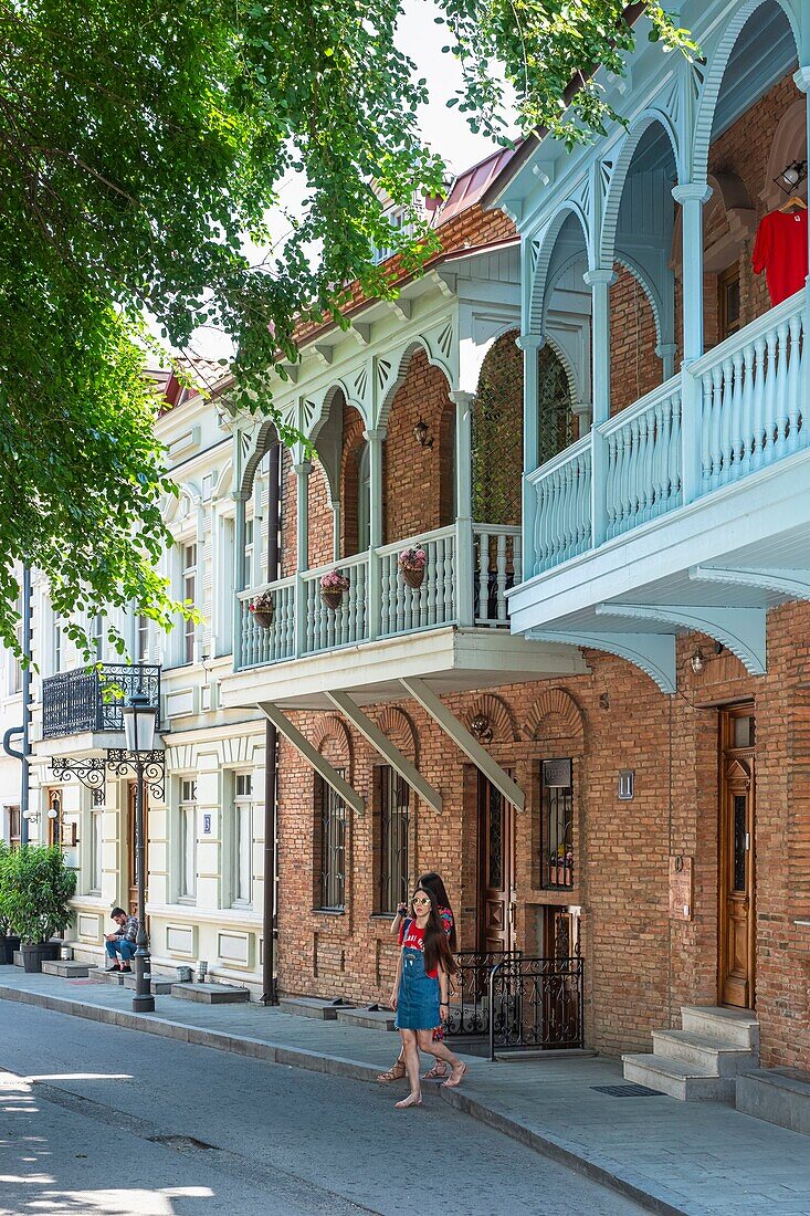 Georgia, Tbilisi, Old Tbilisi or Dzveli Kalaki, Opinion hotel with traditional architecture